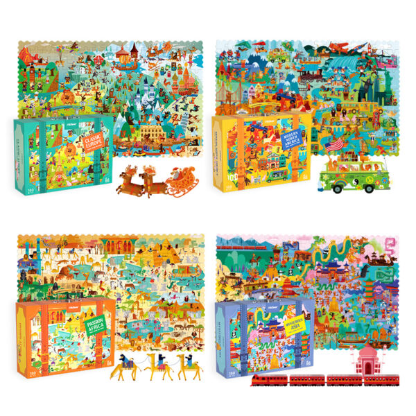 mideer World Travel Puzzles with Briefcase 180 Pieces - Image 7
