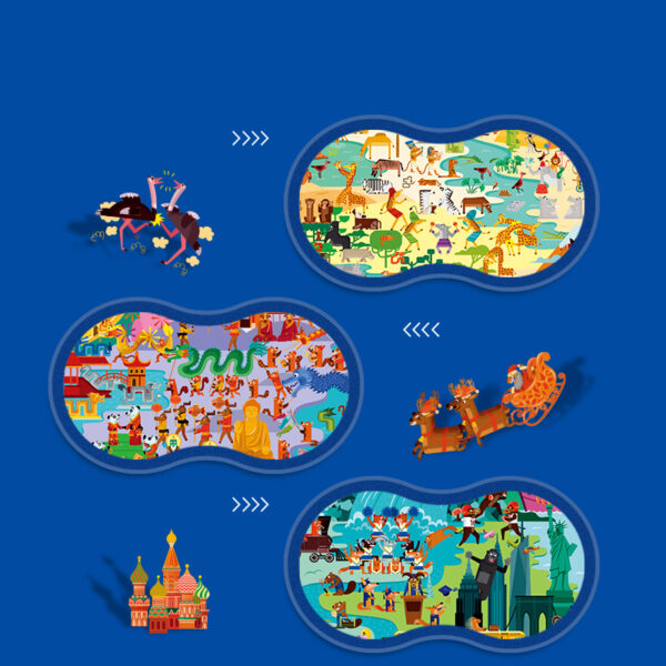 mideer World Travel Puzzles with Briefcase 180 Pieces - Image 10