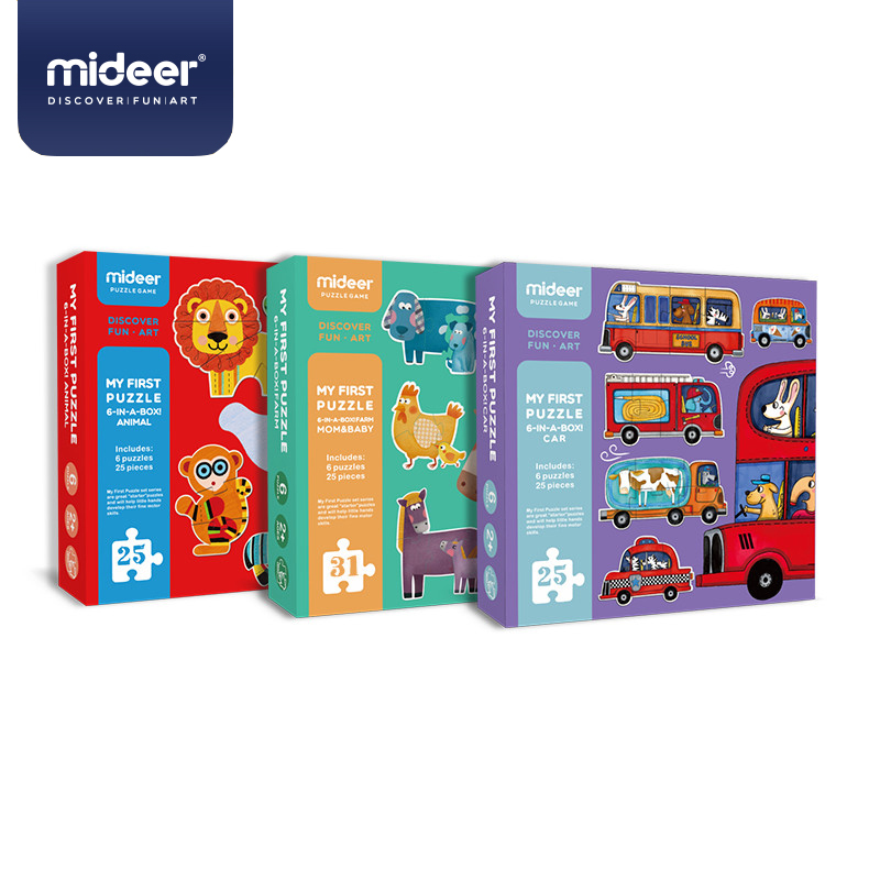 Mideer My First Puzzle 6-In-A-Box!/ Baby Kids Educational Toy 