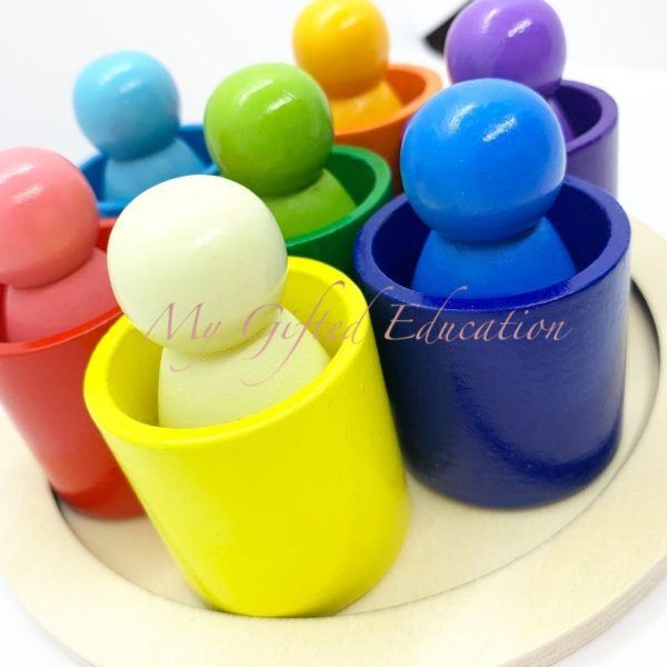 montessori color sorting cup