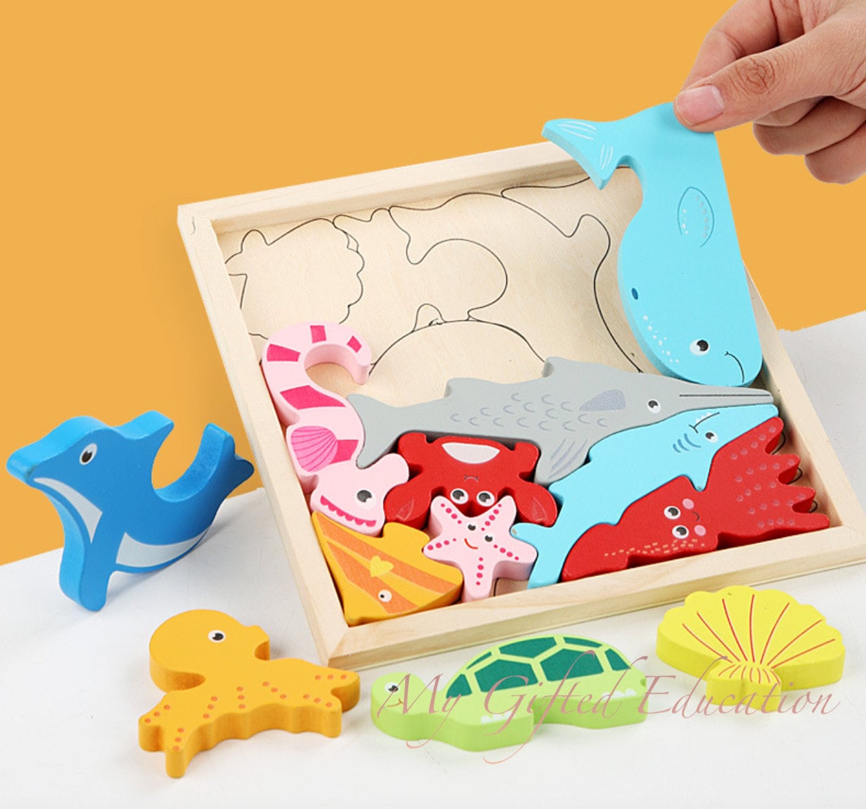 Montessori Tactile Animal Puzzle Game